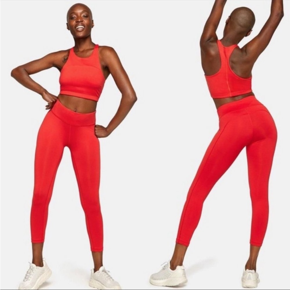 NWT Outdoor Voices TechSweat Crop Flex Leggings in Scarlet Size Large